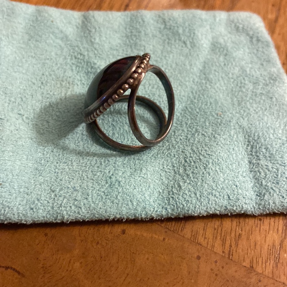 Statement Ring! Eyecatching Nephrite Or Black/Gre… - image 3